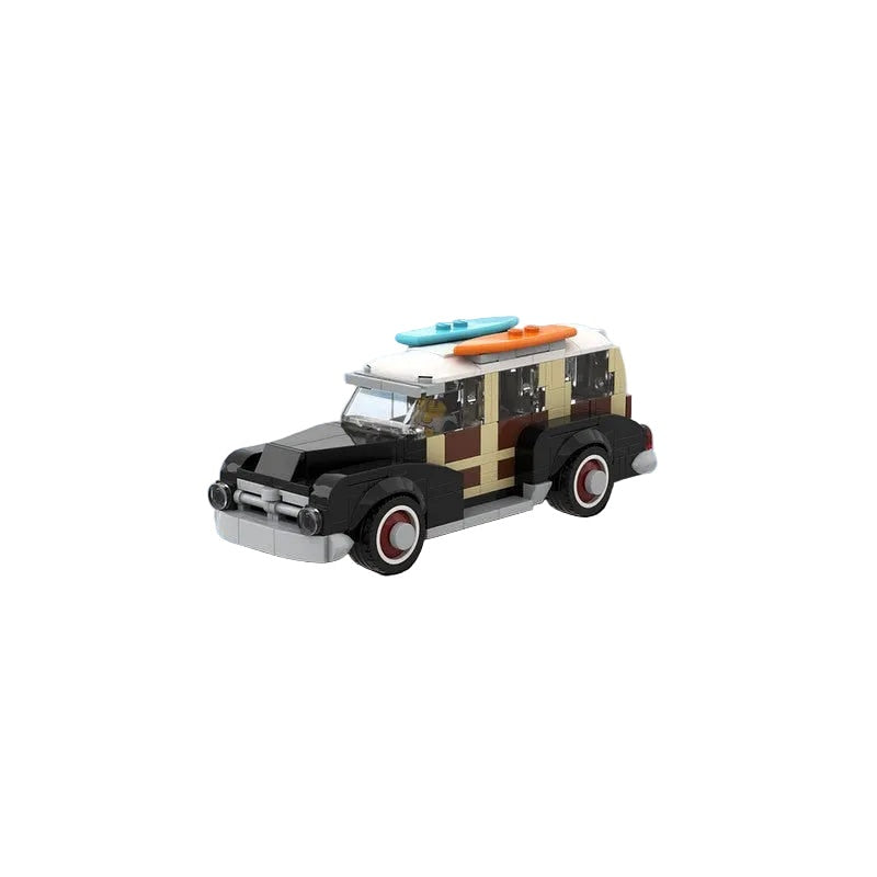 Woodie Wagon Classic Vintage MOC Vehicle Building Kit - 3