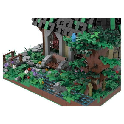 Woodland Chapel With Stream & Bell MOC Building Kit - 4