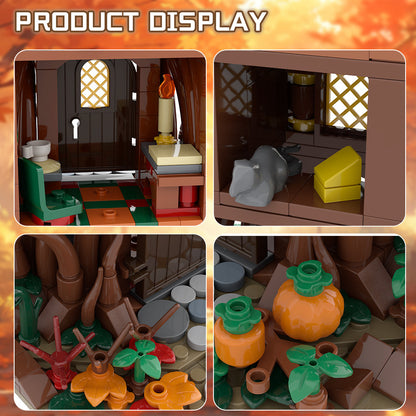woodland elf house in autumn building set | lego compatible - 3