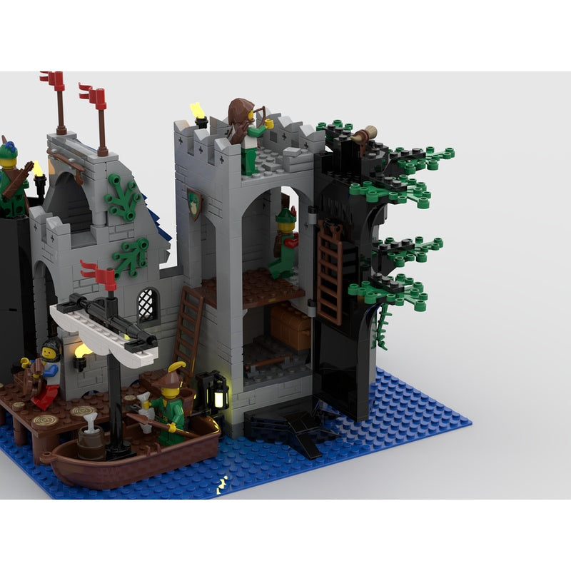 Woodland River Watchtower MOC Medieval Fortress Building Kit - 2