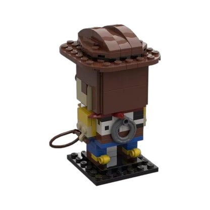 woody cowboy brickheadz set | lego-compatible toy story moc - 2