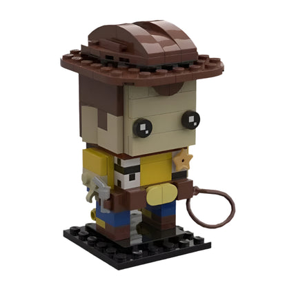 woody cowboy brickheadz set | lego-compatible toy story moc - 3