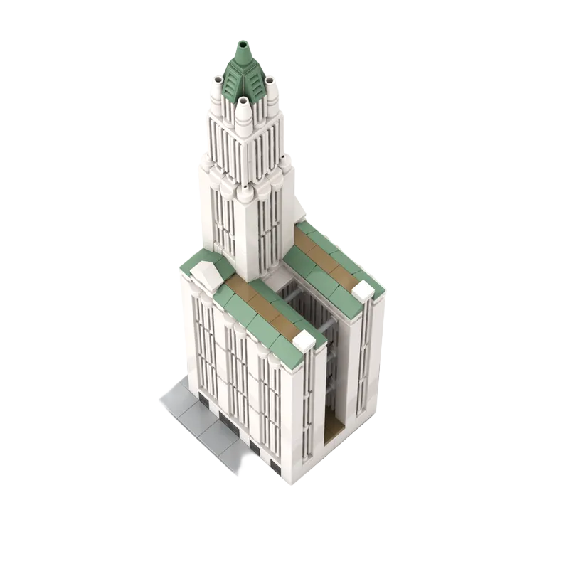 Woolworth Building Brick Kit | 1:800 Scale | LEGO-Compatible MOC - 3