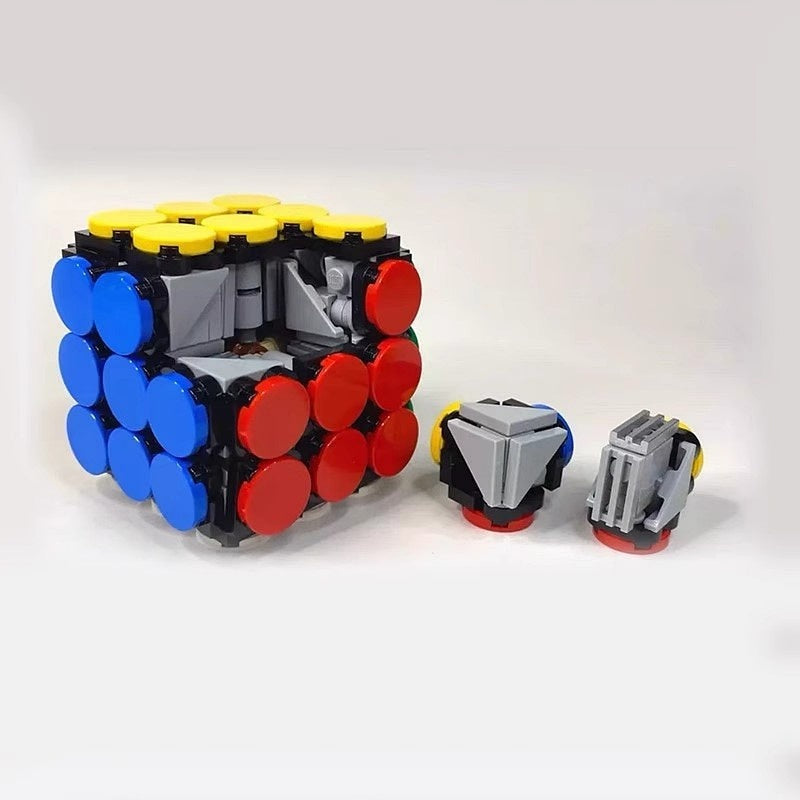 Working Rotating Magic Cube MOC Building Kit | Interactive Puzzle Model - 2