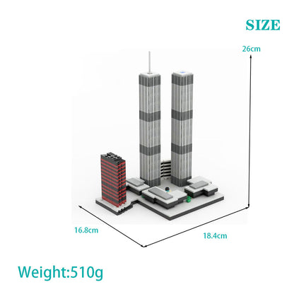 World Trade Center Building Kit | Microscale Edition | LEGO-Compatible MOC - 3