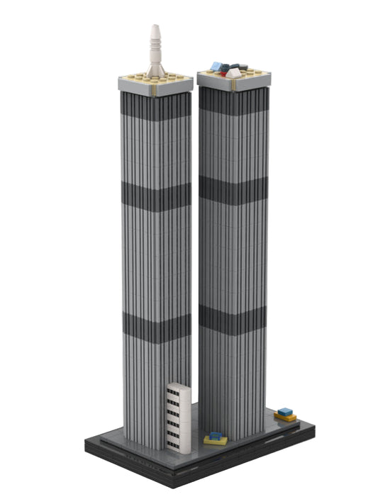 world trade center twin towers building set | 1010 pcs | moc-44229 - 1