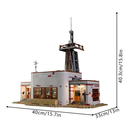 WSQK Retro Radio Station MOC Building Kit | Broadcast Tower Architecture Model - 2