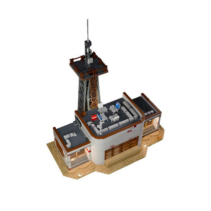 WSQK Retro Radio Station MOC Building Kit | Broadcast Tower Architecture Model - 3