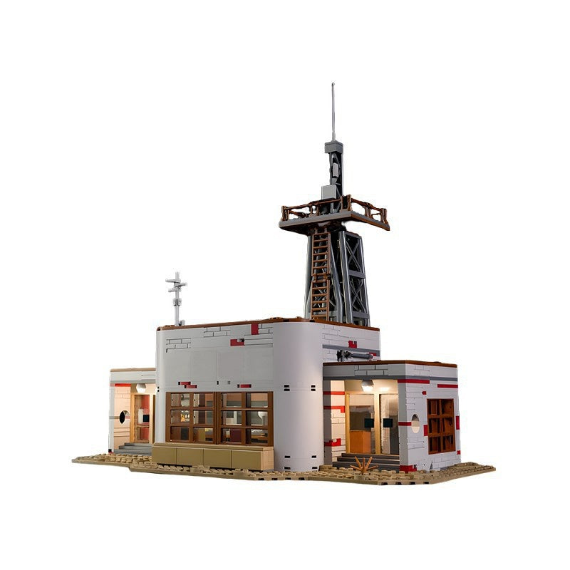 WSQK Retro Radio Station MOC Building Kit | Broadcast Tower Architecture Model - 4