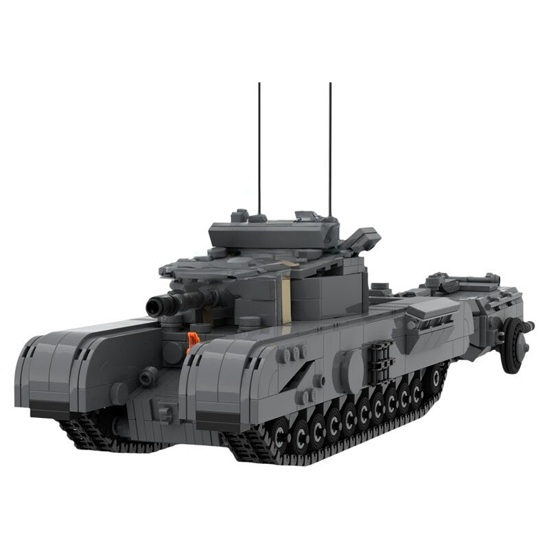 WWII Churchill Crocodile Flamethrower Tank MOC Building Kit - 3