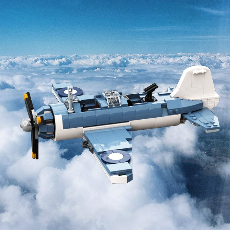 WWII Dive Bomber MOC Aircraft Building Kit | Historical Plane Model - 4