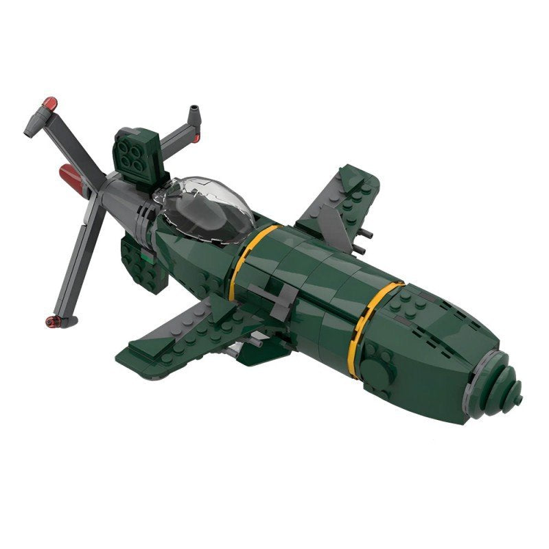WWII Experimental Propeller Fighter MOC Kit | Compatible Aircraft Build - 1