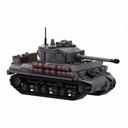 WWII M4A2E8 Sherman Medium Tank Building Kit | 1:35 Scale LEGO-Compatible MOC - 3