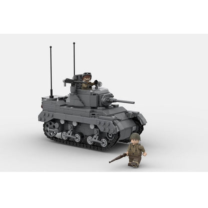 WWII M5 Light Tank MOC Building Kit | Historical Military Vehicle Model - 2