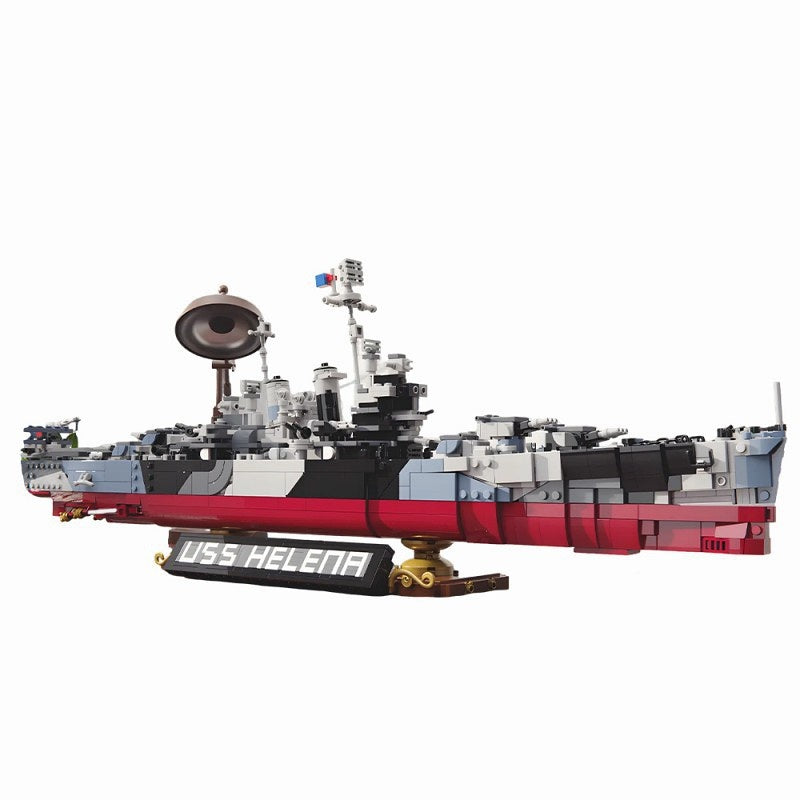 WWII USS Helena Cruiser MOC Building Kit | Measure 31 Camouflage Ship Model - 4