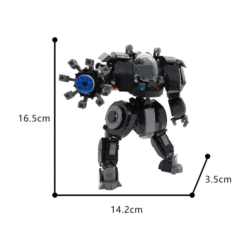 X-17 Riot Control Mech Suit MOC Building Kit | Tactical Robot Model - 4