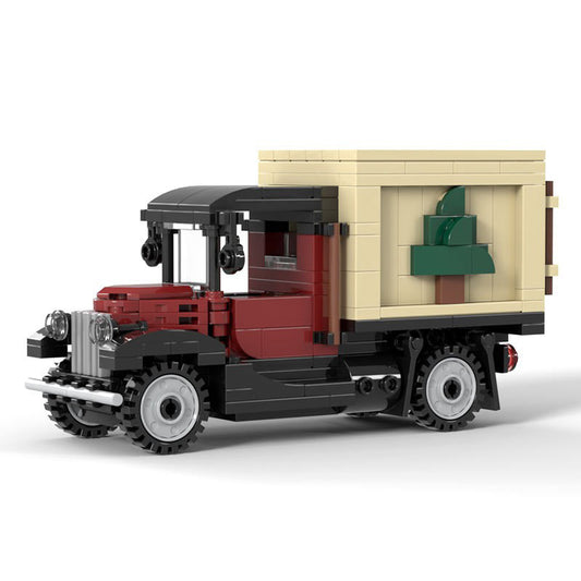 x-mas tree truck building set | winter village | moc-126375 - 1