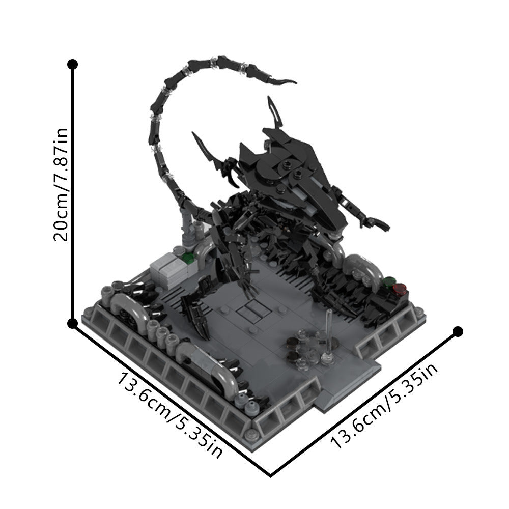 xenomorph queen building set | aliens micro diorama | moc-199999 - 3