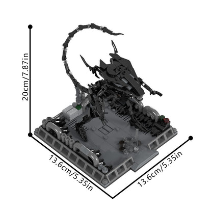 xenomorph queen building set | aliens micro diorama | moc-199999 - 3