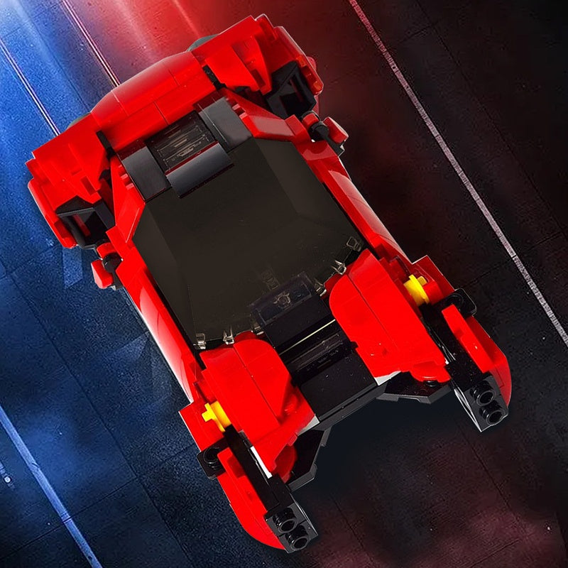 XF-40 Spinner Futuristic Flying Supercar Building Kit | LEGO-Compatible MOC - 1