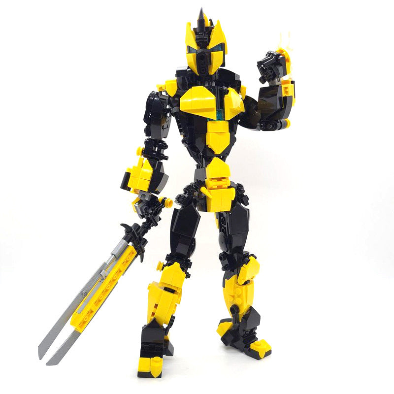 XR-7 'Yellow Jacket' Mech Building Kit | Compatible MOC - 1