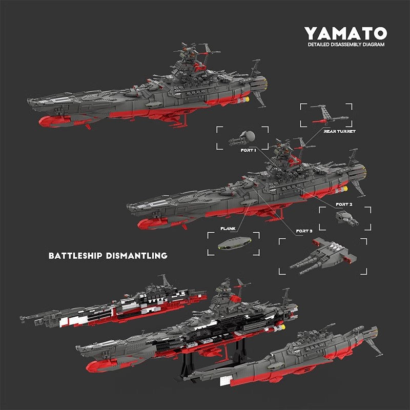 Yamato Space Cruiser UCS Capital Spaceship Building Kit | LEGO-Compatible MOC - 2