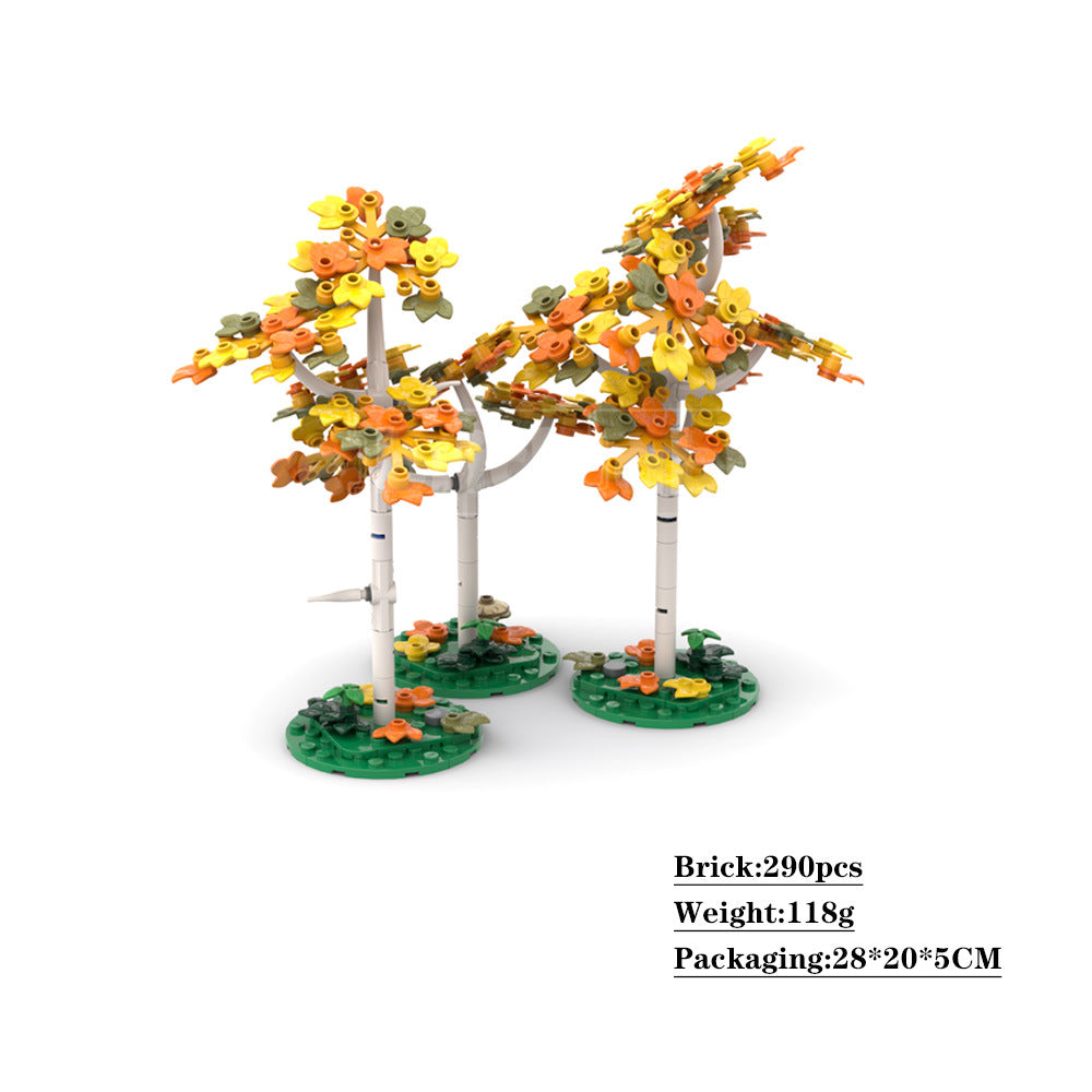 yellow birch trees building set | moc-208230 - 4