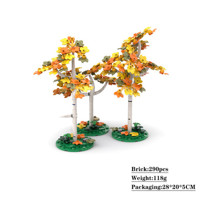 yellow birch trees building set | moc-208230 - 4
