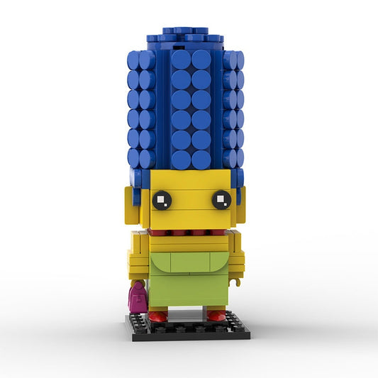 Yellow Cartoon Family BrickHeadz Building Kit | LEGO-Compatible MOC - 7