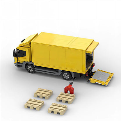 Yellow Express Delivery Truck Building Kit | LEGO-Compatible MOC - 2