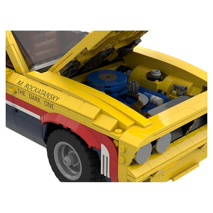 Yellow Pursuit Muscle Car MOC Building Kit - 2
