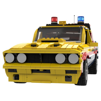 Yellow Pursuit Muscle Car MOC Building Kit - 3