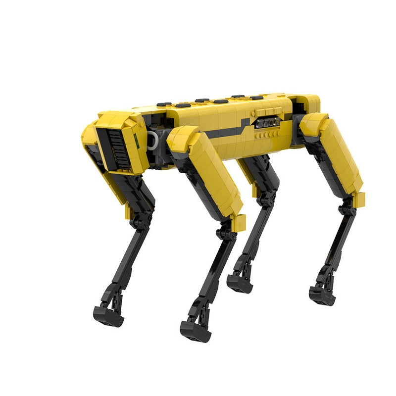 Yellow Robot Dog MOC Building Kit | Cybernetic Mechanical Creature - 1