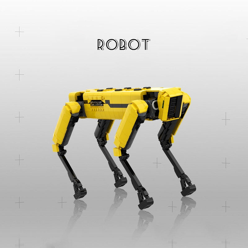Yellow Robot Dog MOC Building Kit | Cybernetic Mechanical Creature - 3