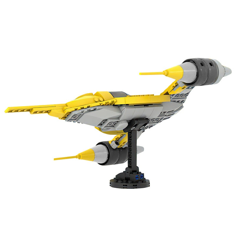 Yellow Twin-Engine Starfighter MOC Building Kit - 6