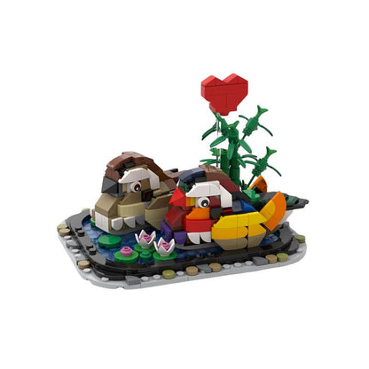 Yuanyang Lovebirds Building Kit | Valentine‘s Day | LEGO-Compatible MOC - 1