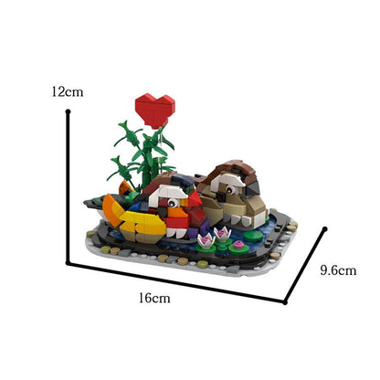 Yuanyang Lovebirds Building Kit | Valentine‘s Day | LEGO-Compatible MOC - 3