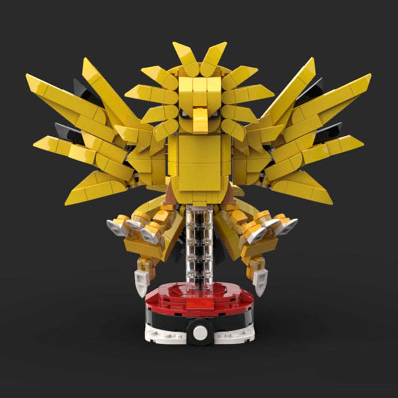 zapdos brickheadz building set | pokèmon | moc-115285 - 2